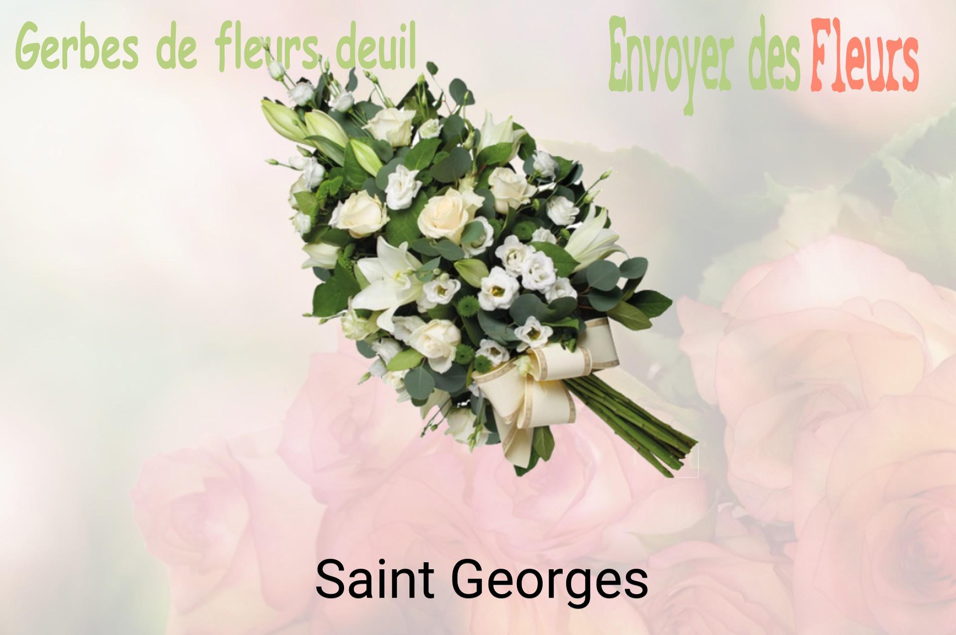 Gerbe de fleurs de deuil livrée à Saint-Georges